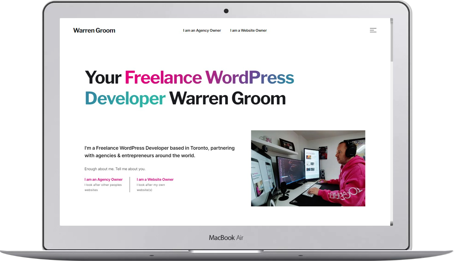 Warren Groom Freelance WordPress Developer Toronto