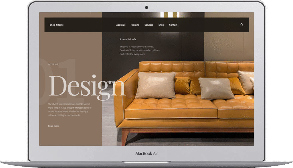 WordPress Ecommerce homepage development
