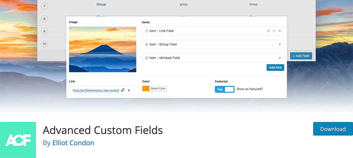 advanced custom fields