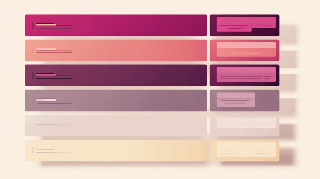 Abstract illustration of a structured document form with labelled sections arranged in a clean grid on a deep plum background — representing a well-organised WordPress project brief